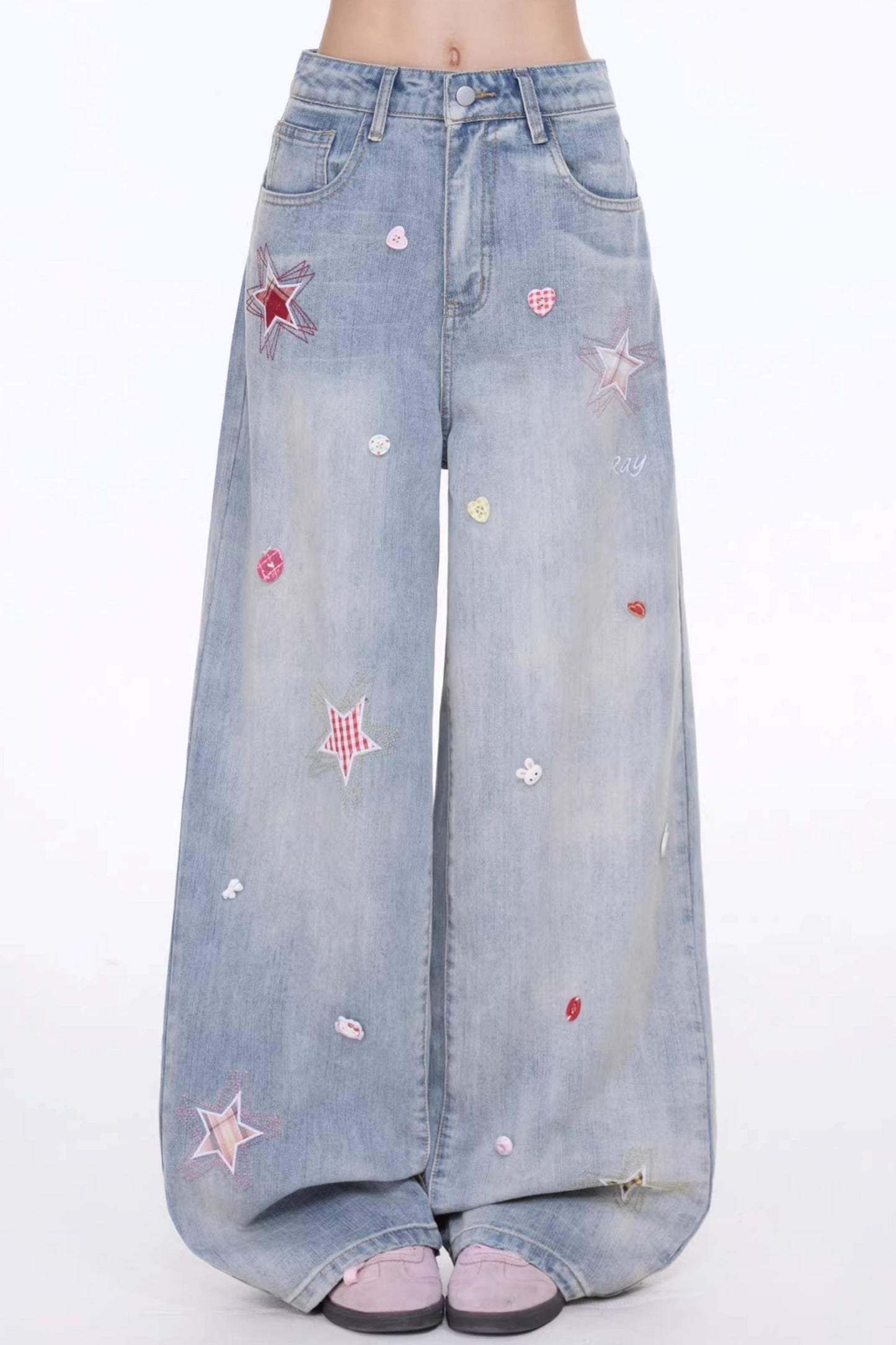 Retro Star Denim Pants
