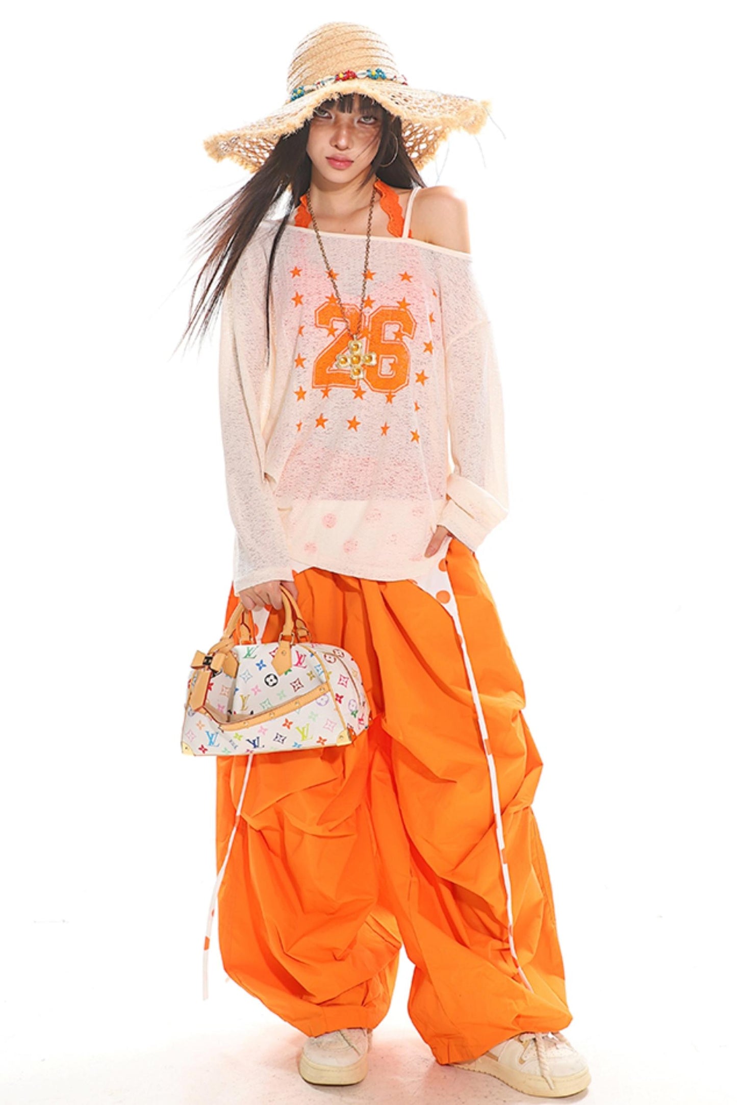 Vintage Rose One Shoulder T-Shirt