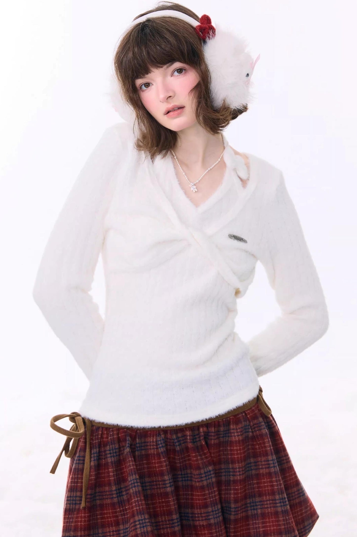 Retro Knit Halter Sweater