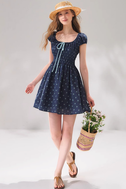 Floral Bow Long Dress