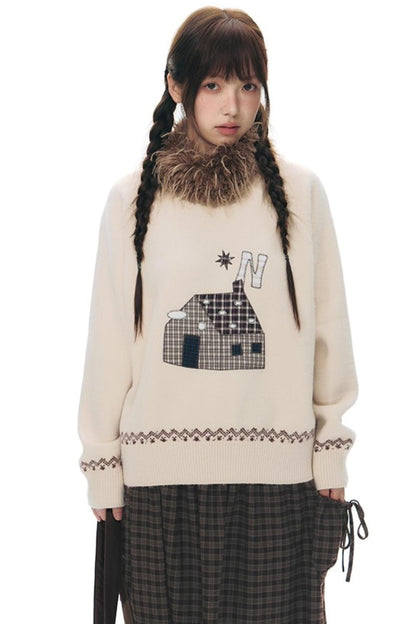 Plaid Woolen Midi Skirt