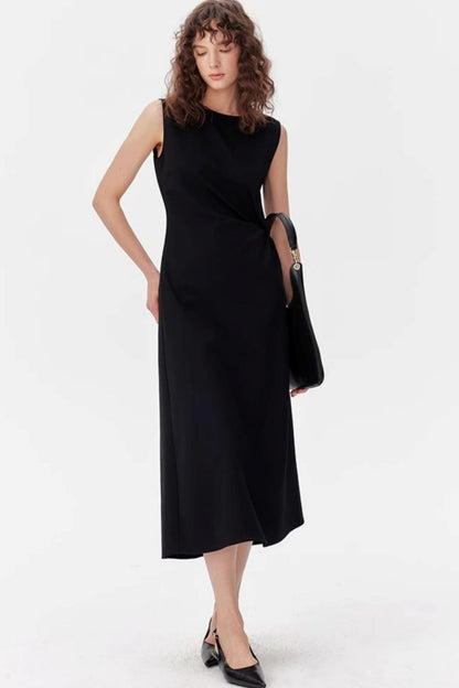 Black Knot Waist Dress