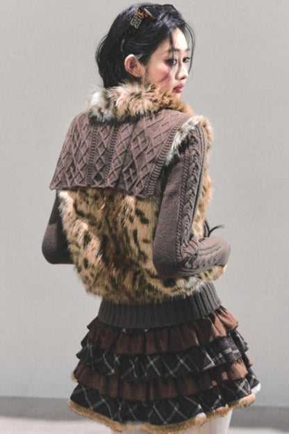 Eco-Friendly Fur Knit Coat