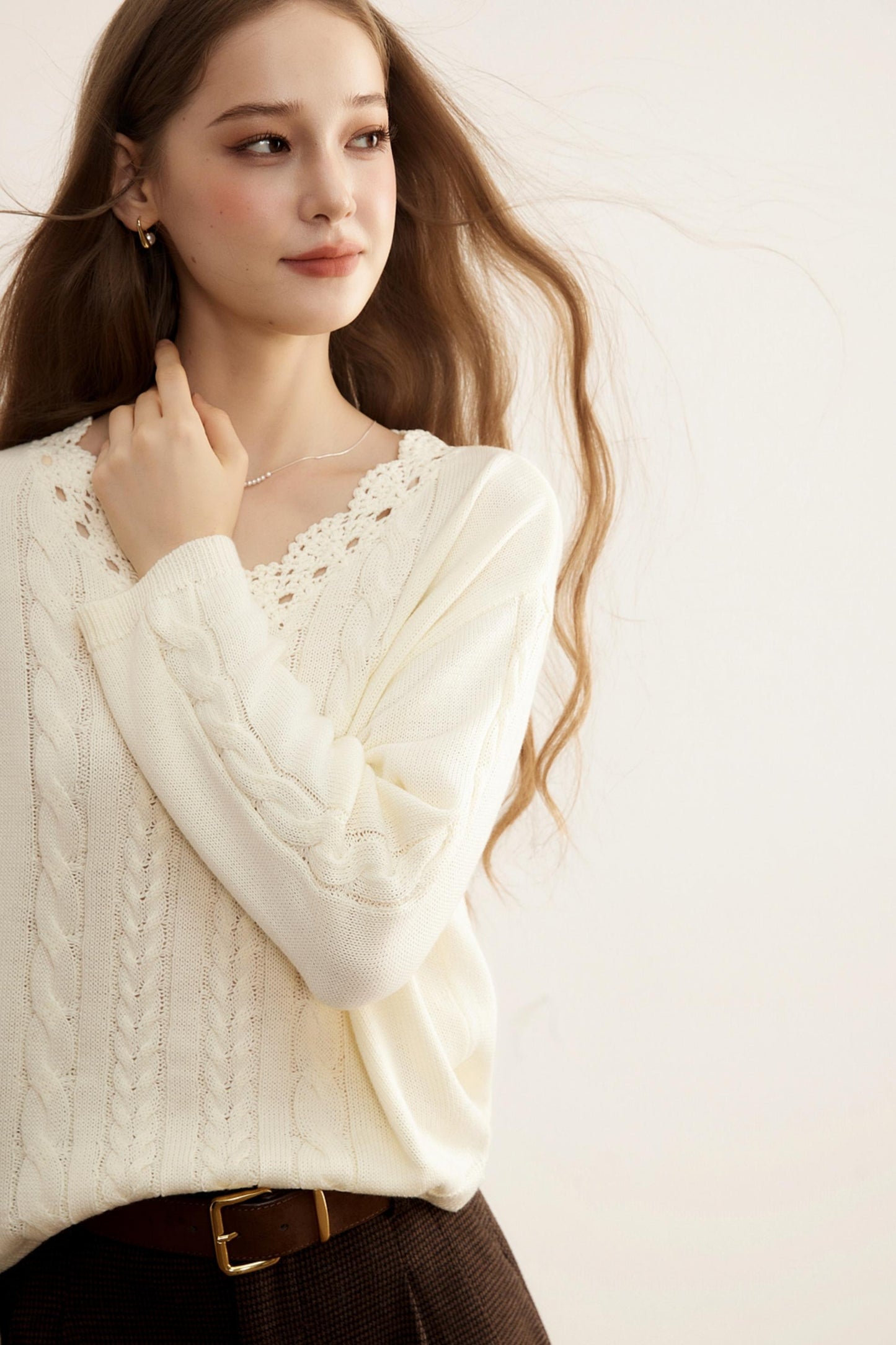 Knitted Wool Blended Top