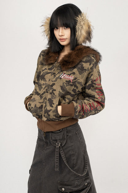 Vintage Camo Fleece Jacket