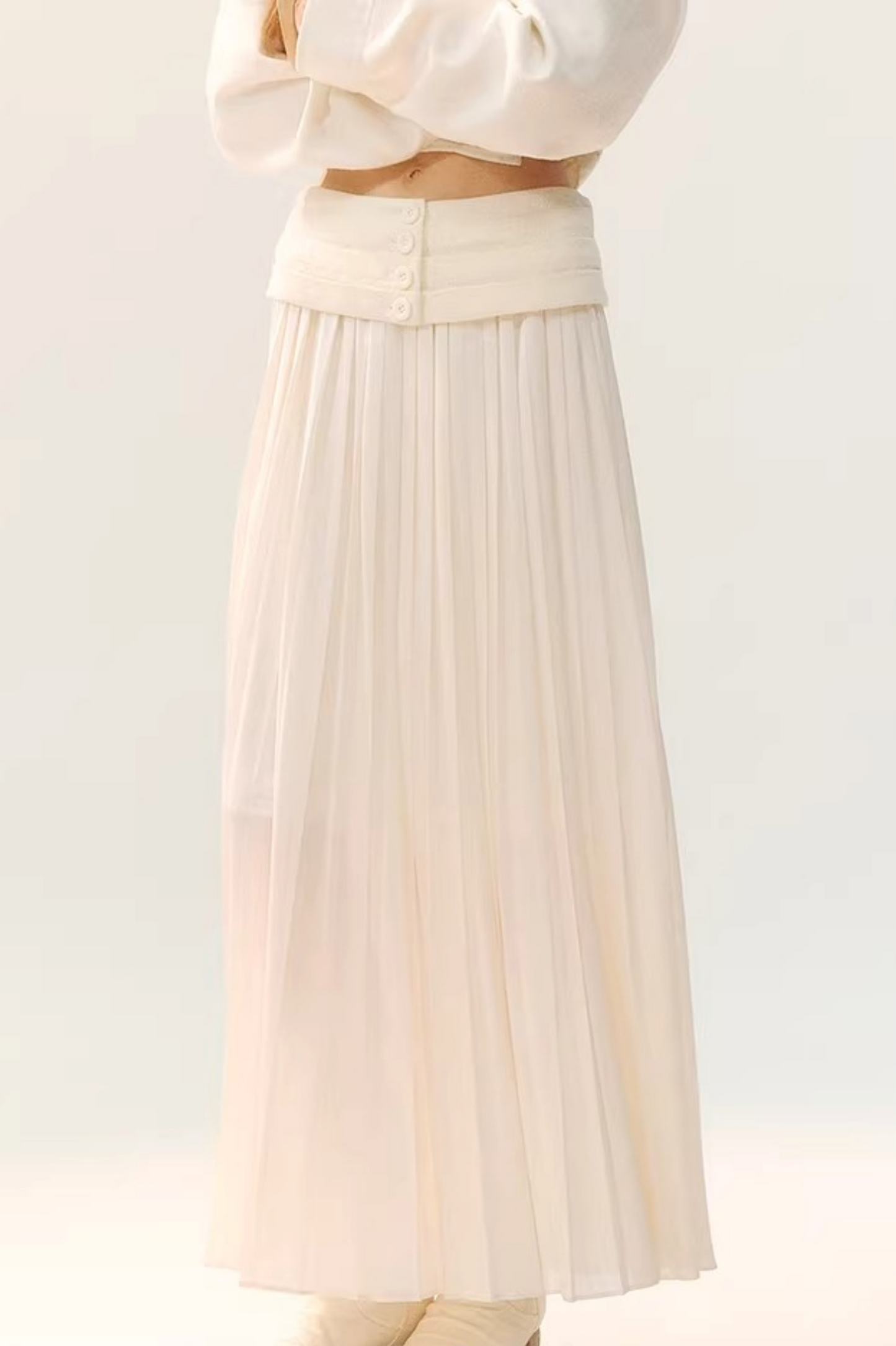 Jupe drapée bicolore