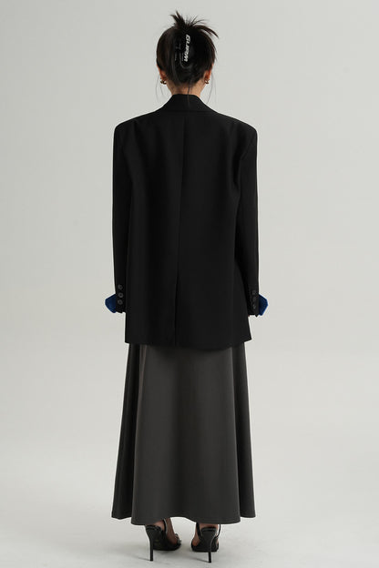 Veste de costume midi élégante 