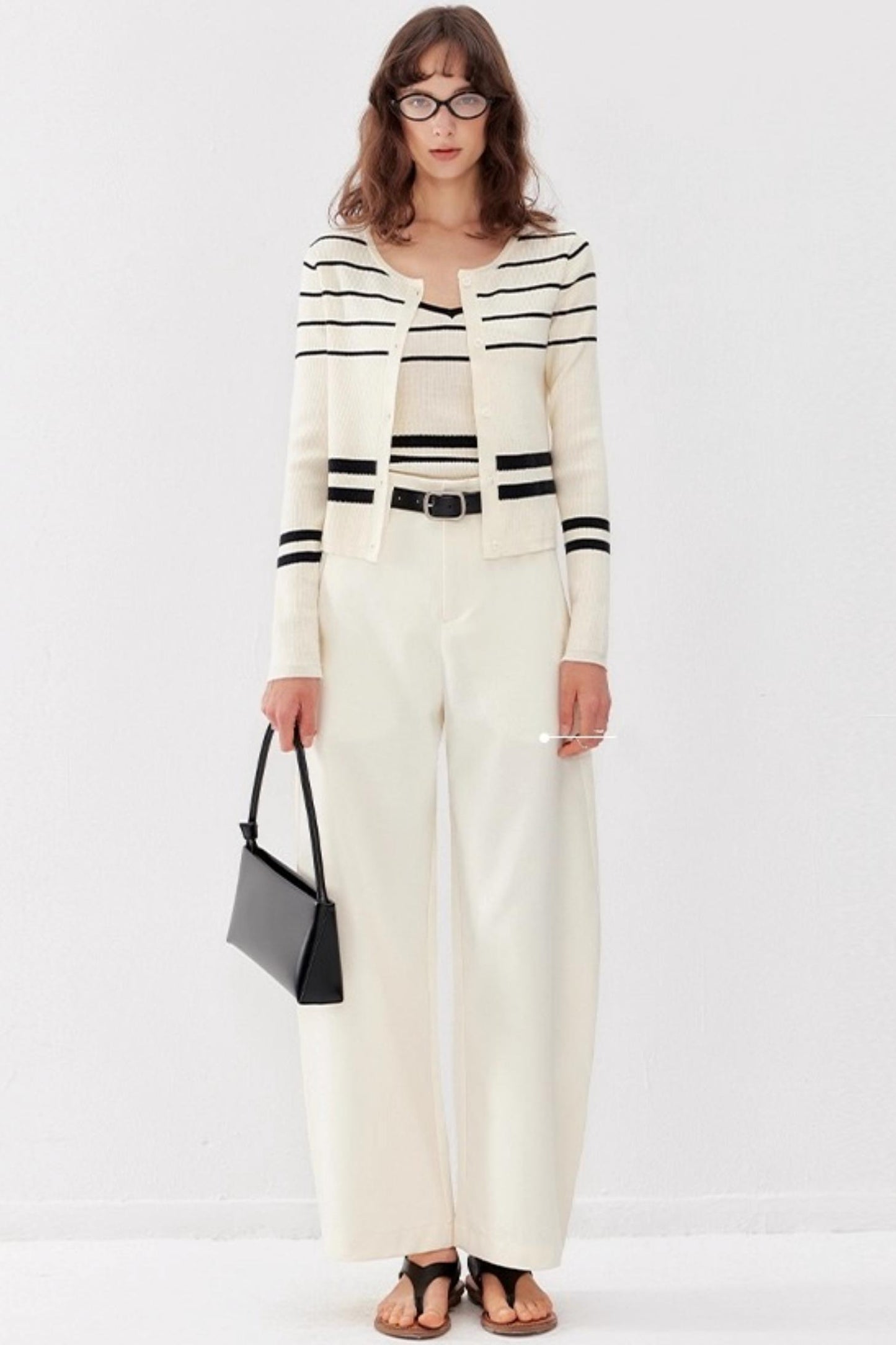 Striped Knit Jacket Set-Up