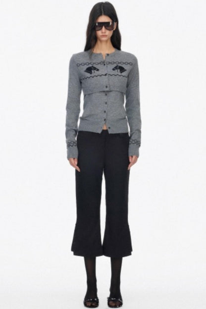 Wool Knit Two Piece Slim Jacket