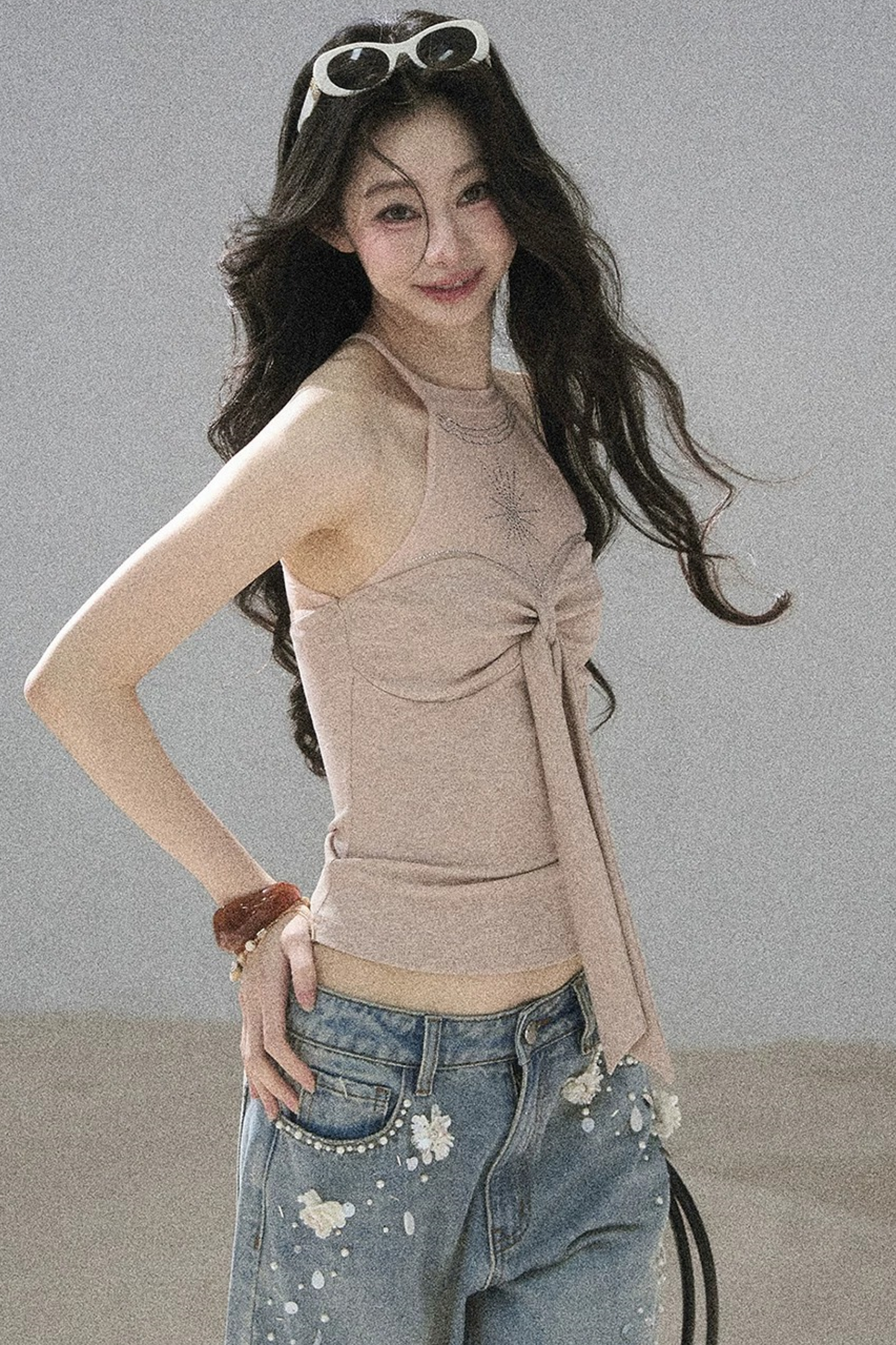 Galaxy Halter Neck Knit Top