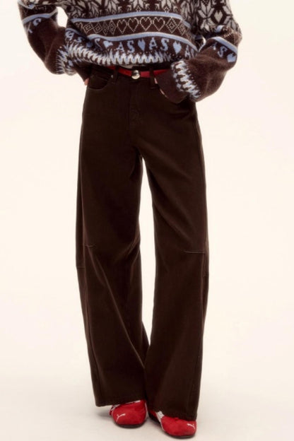 Scimitar Red Belt Denim Pants