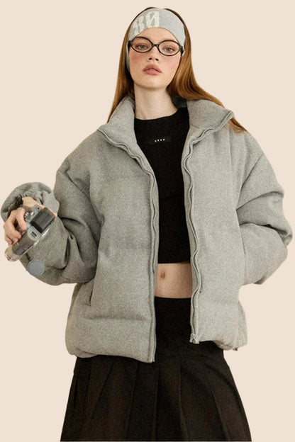 Gray White Duck Down Jacket