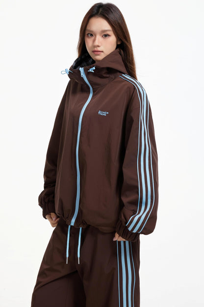 Lux Stripe Hooded Jacket Set-Up