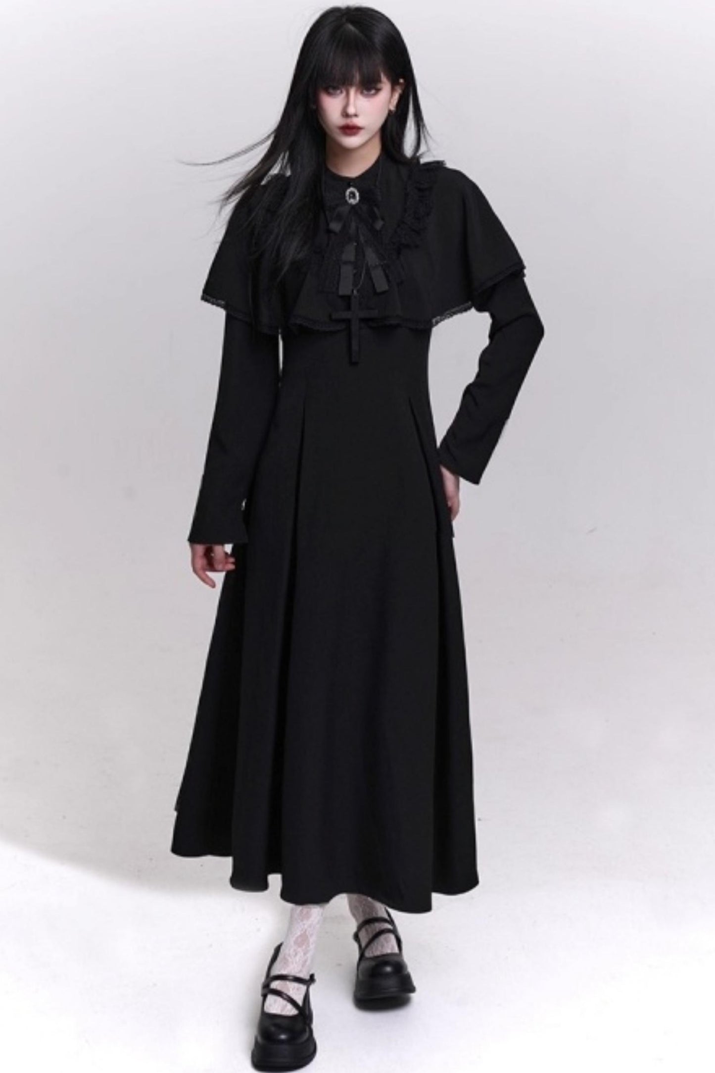 Gothic Black Long Dress
