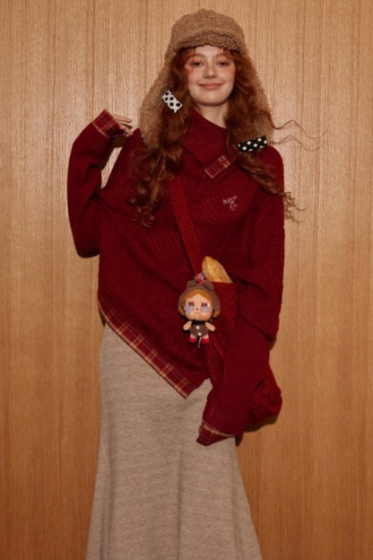 Love Agony Batwing Sweater Set-Up