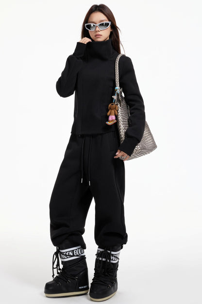 High Collar Slim Jacket Set-Up