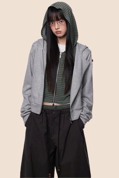 Cropped Patchwork Cardigan