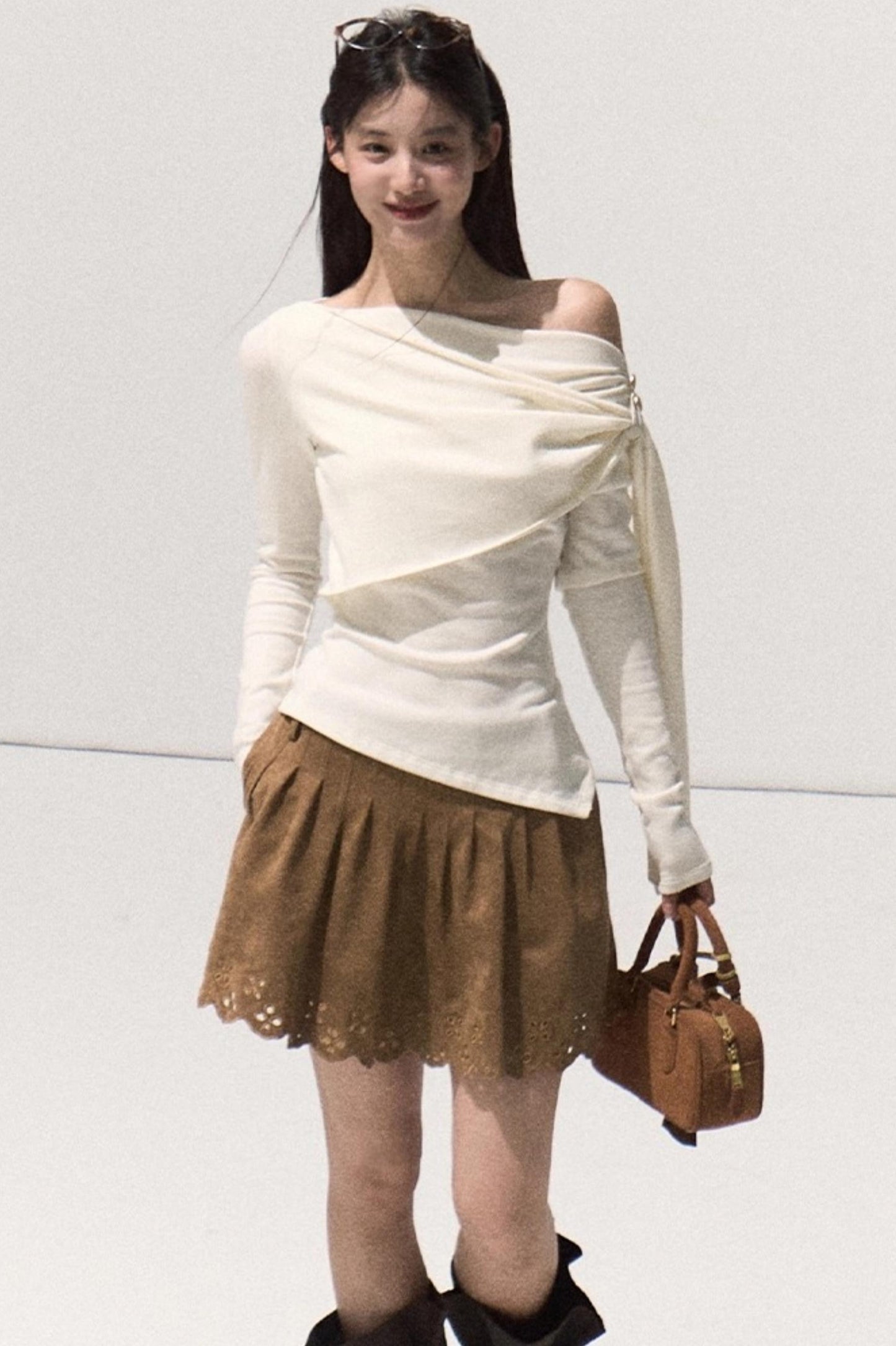 Wrap-Around Knit Sweater