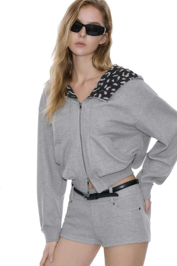 Knitted Vintage Mini Shorts Set-Up