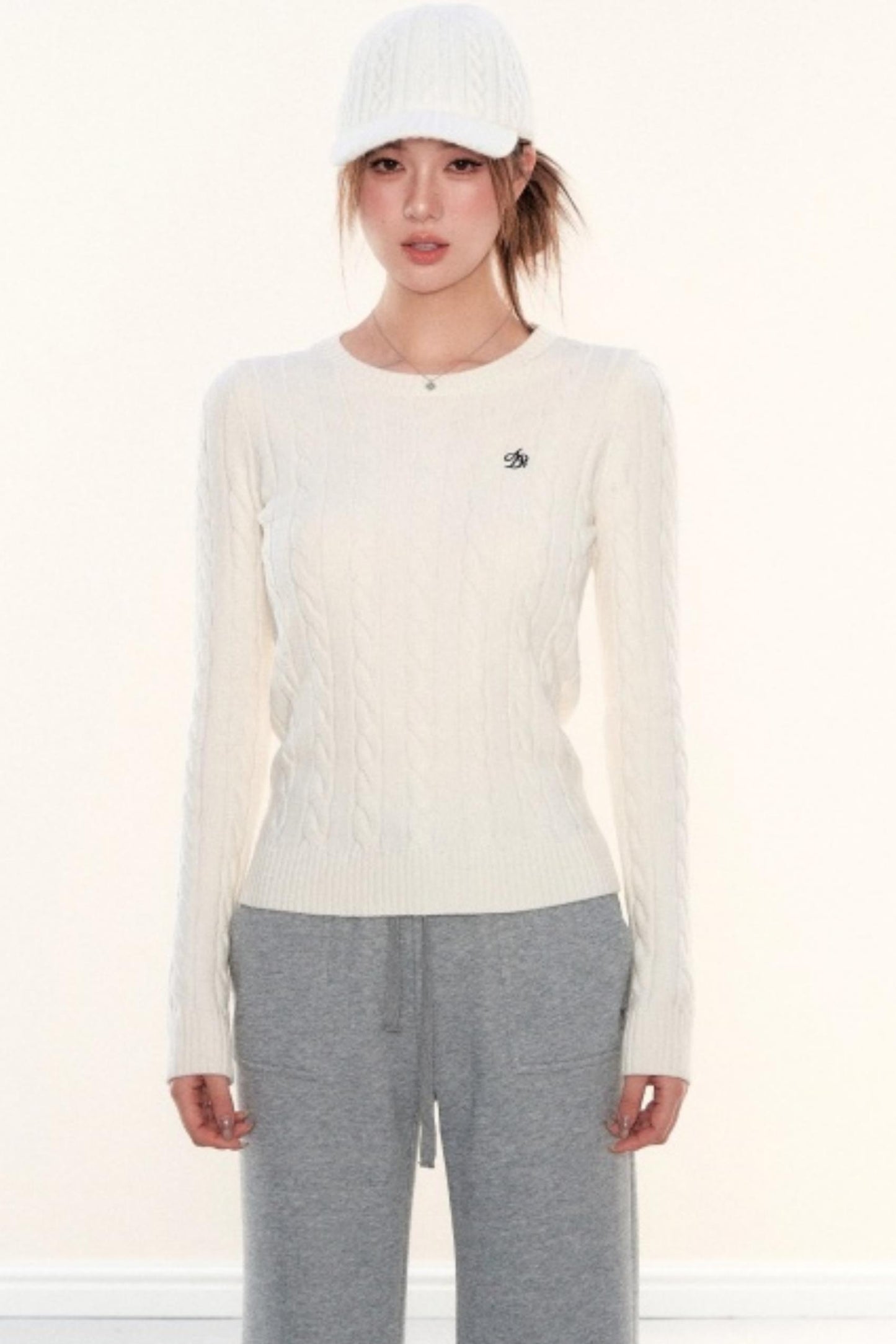 Vintage Twist Cable Knit Sweater