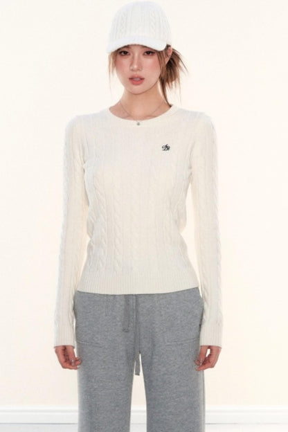 Vintage Twist Cable Knit Sweater