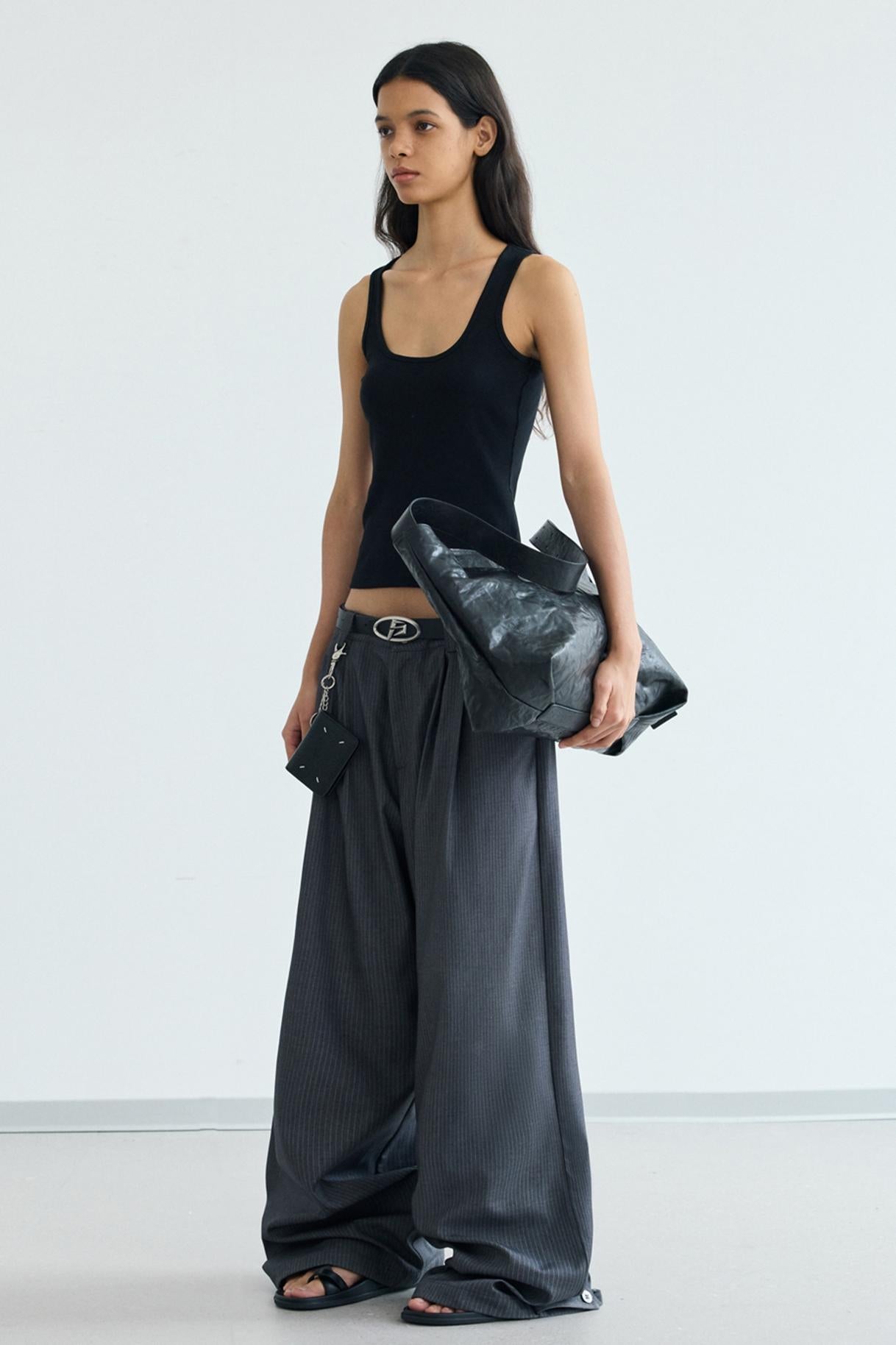 Vintage Draped Straight Leg Pants