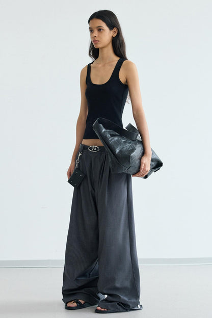 Vintage Draped Straight Leg Pants