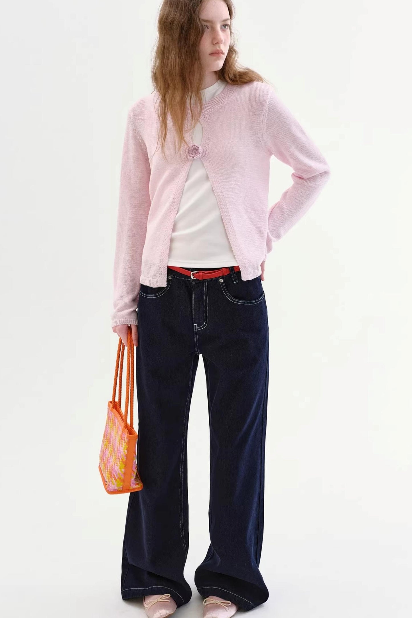 Mid-Waist Straight-Leg Jeans