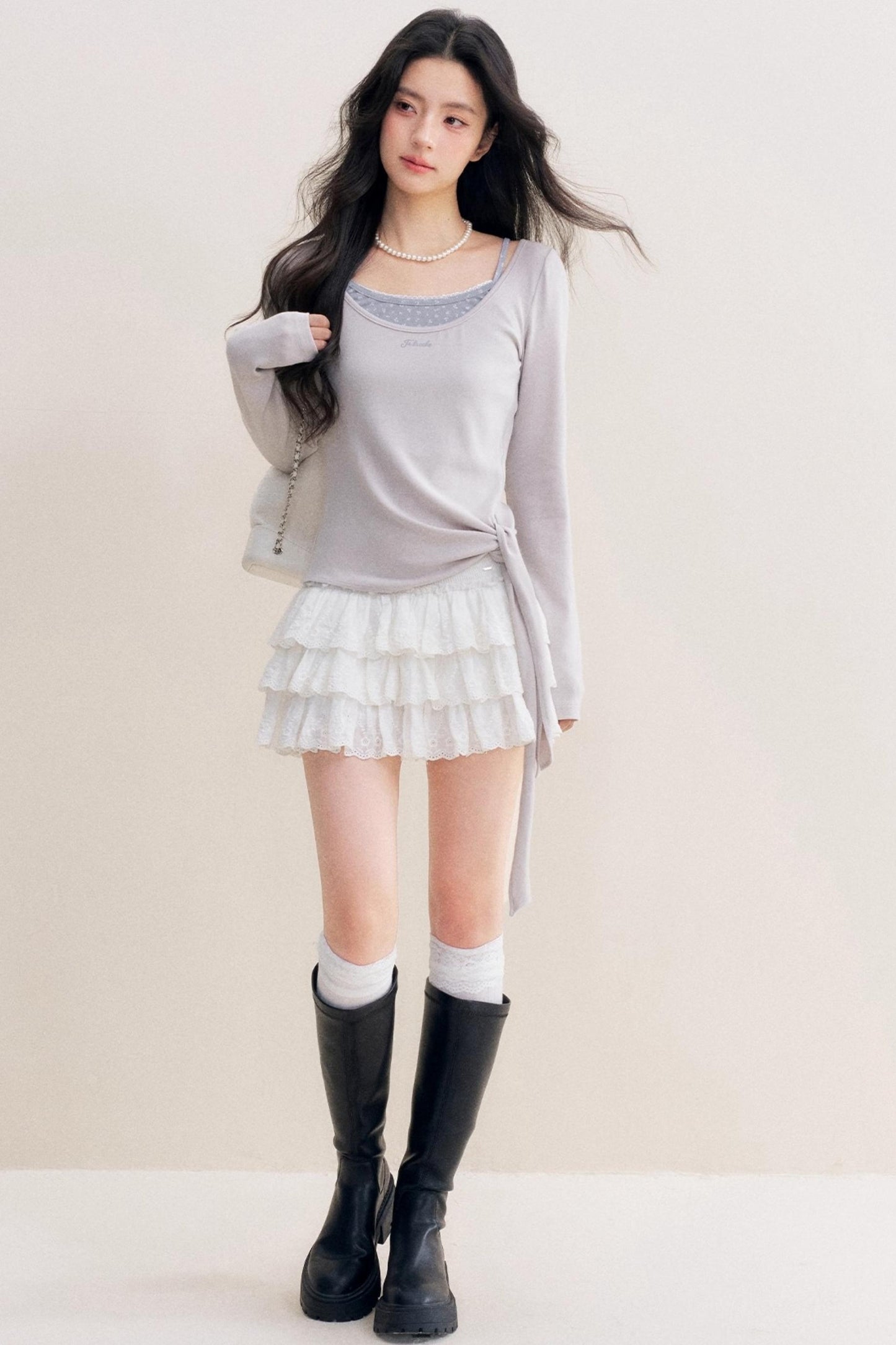 Lazy Lace Long Sleeve Base Layer Top Set