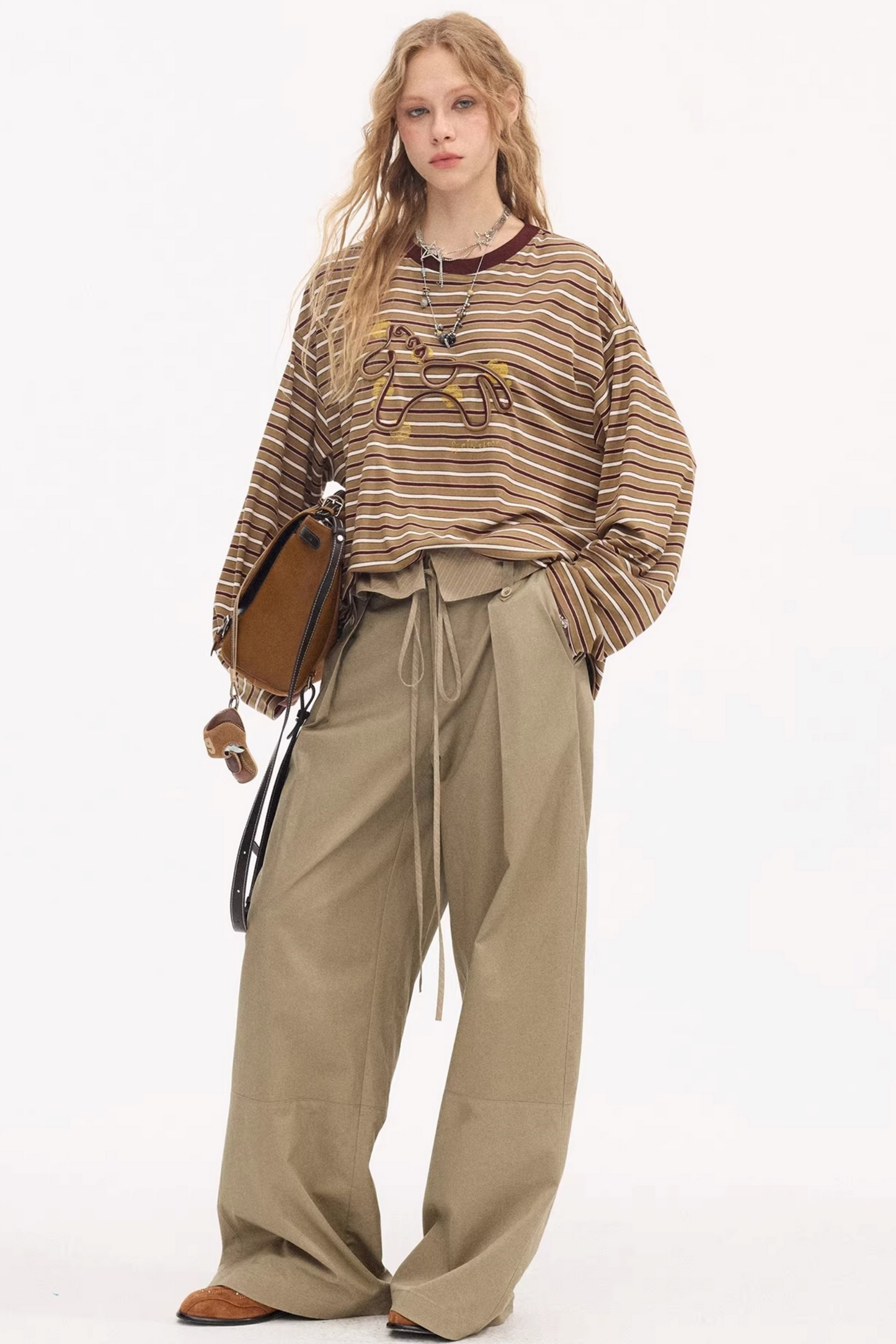 Pony Rope Embroidered Striped T-Shirt