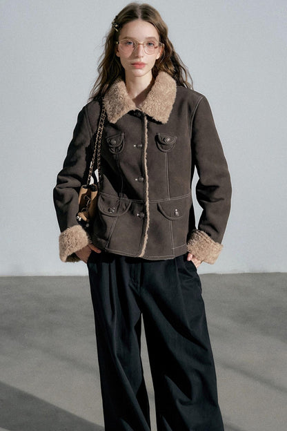 Vintage Lapel Fur Jacket