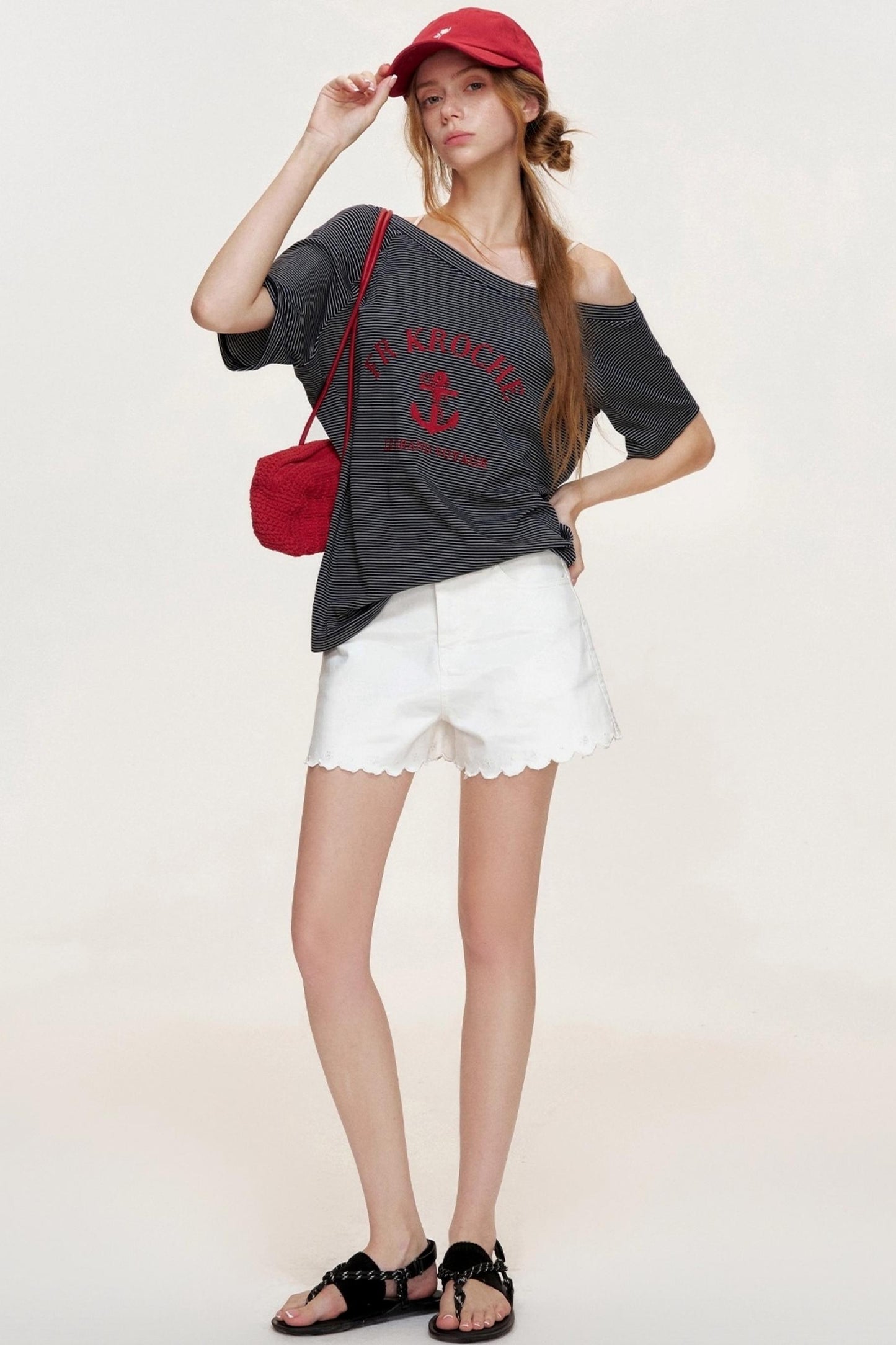 Floral Embroidered Denim Shorts