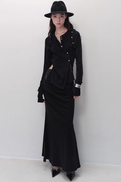 Detachable Round Neck Knitted Cardigan