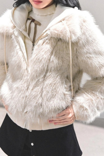 Hooded Fur Winter Coat