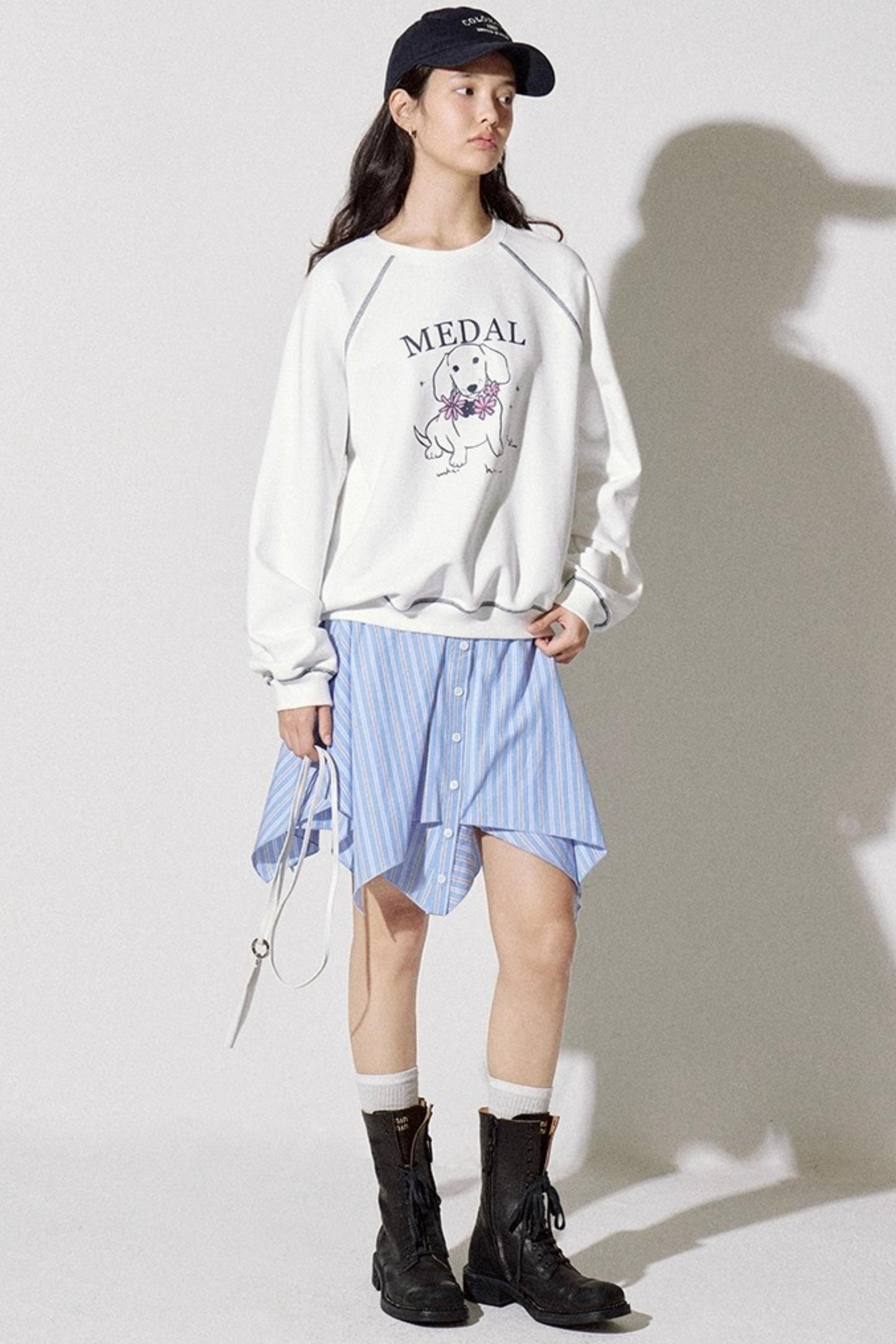 Playful Puppy Print Sweatshirt