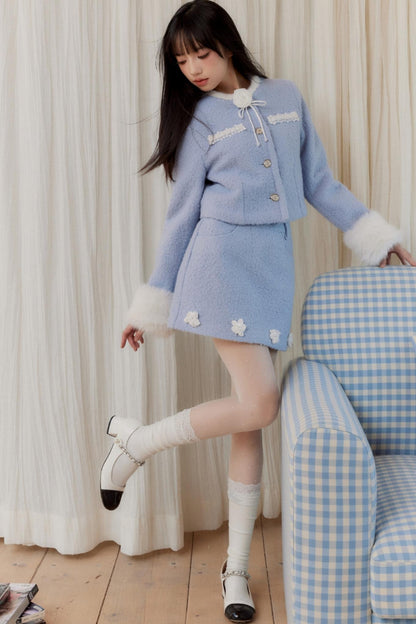 Blumengeschmückter eleganter Anzug-Set 