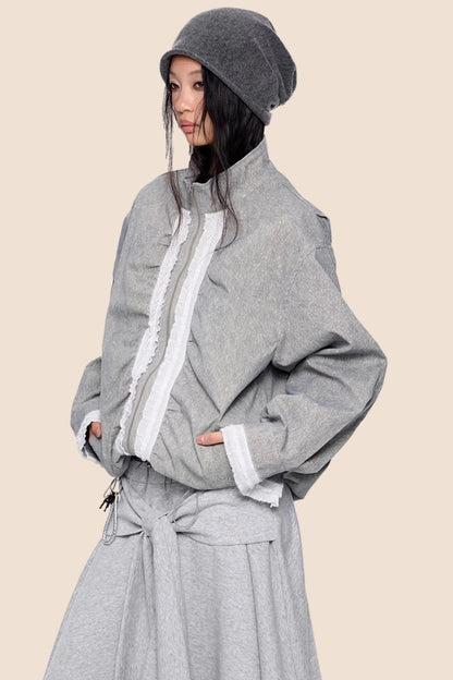 Jacke mit Kordelzug und Reißverschluss