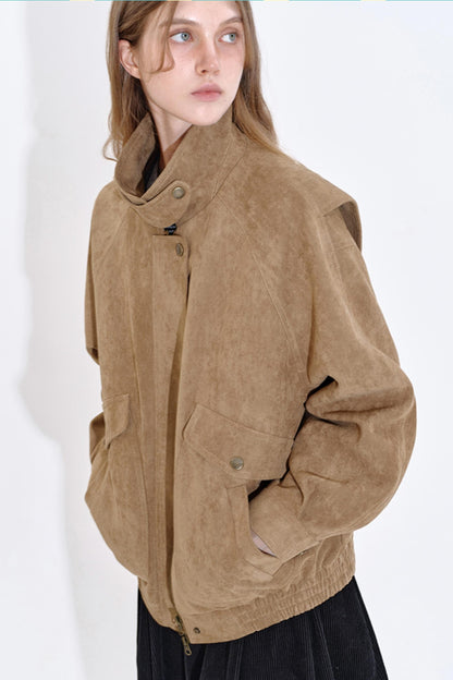 Retro Suede Quilted Jacket