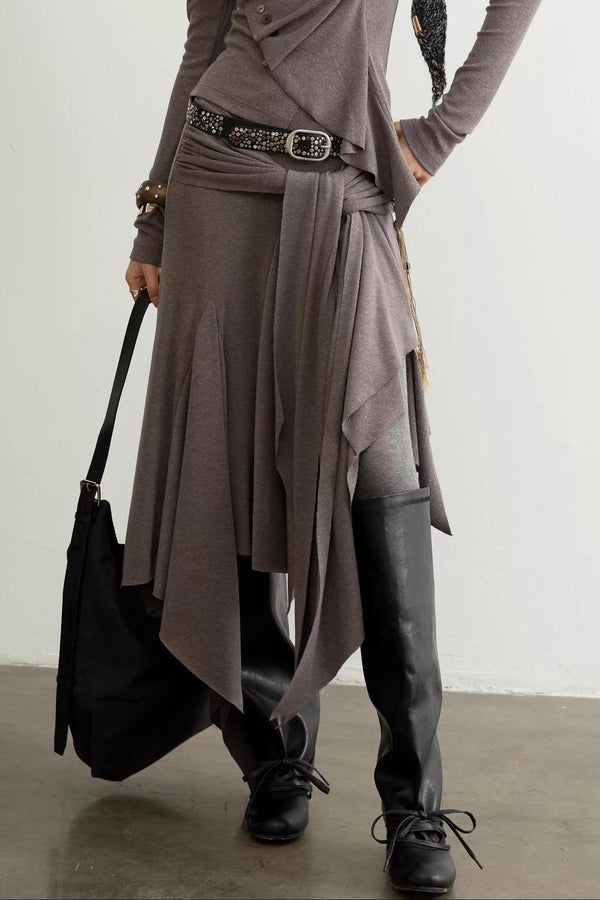 Classical Pleated Patchwork Skirt Set-Up