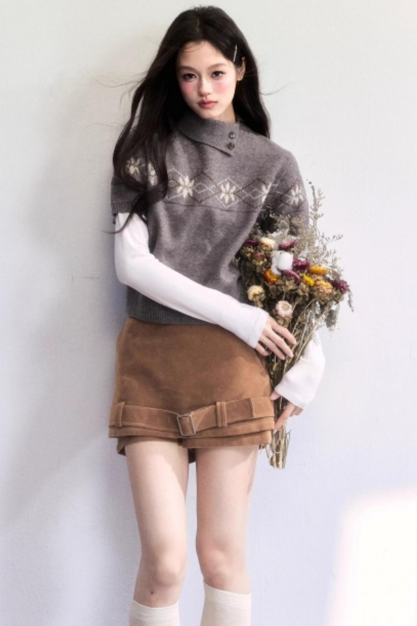 Vintage Suede Winter Skirt