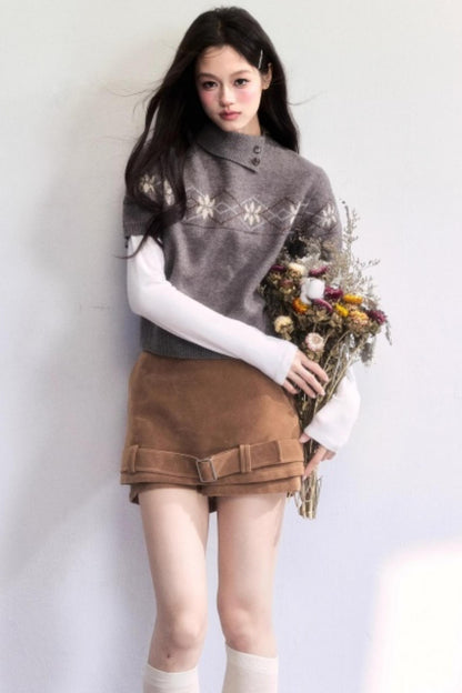 Vintage Suede Winter Skirt