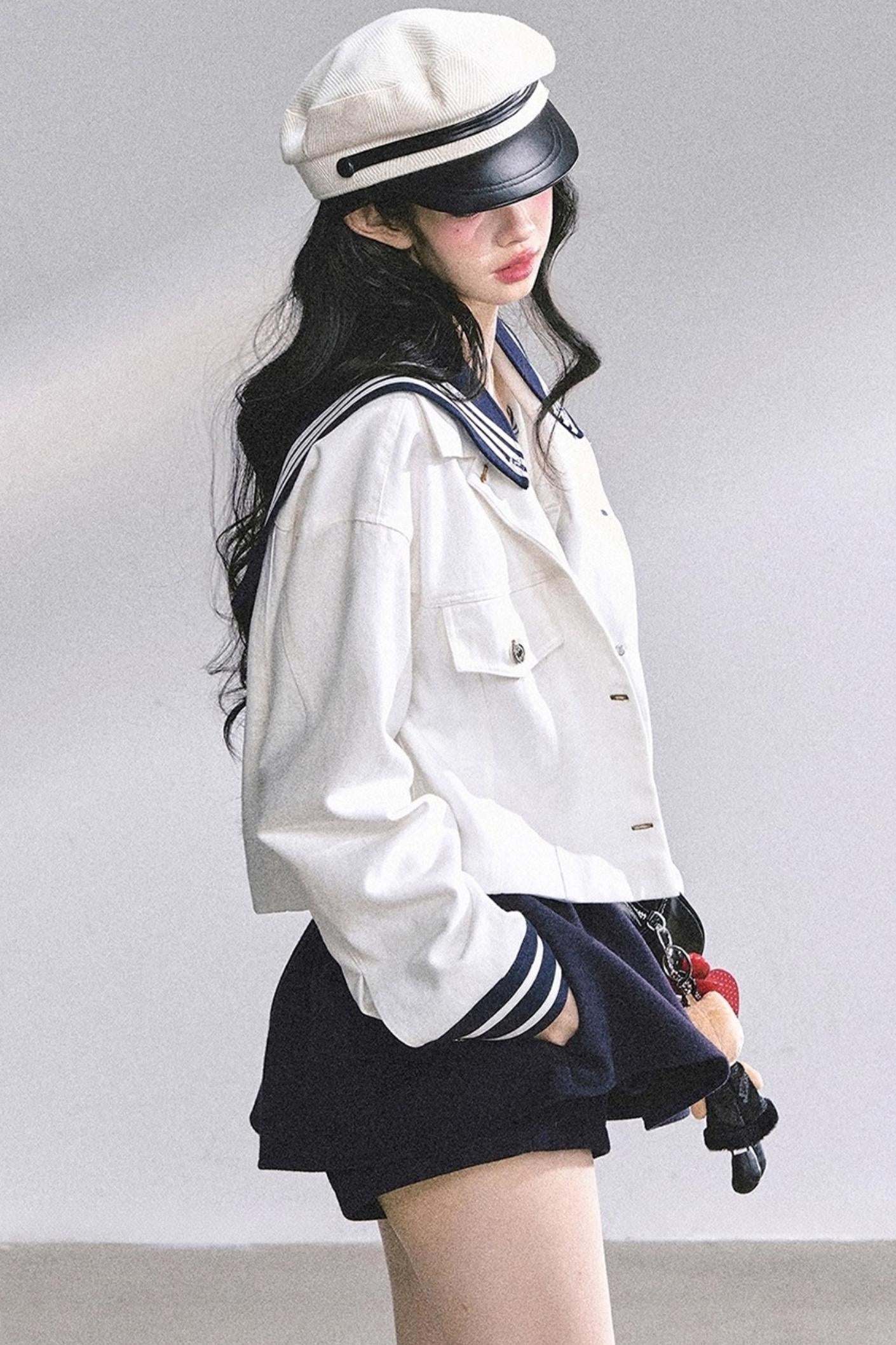 Luxury Denim Cargo Jacket