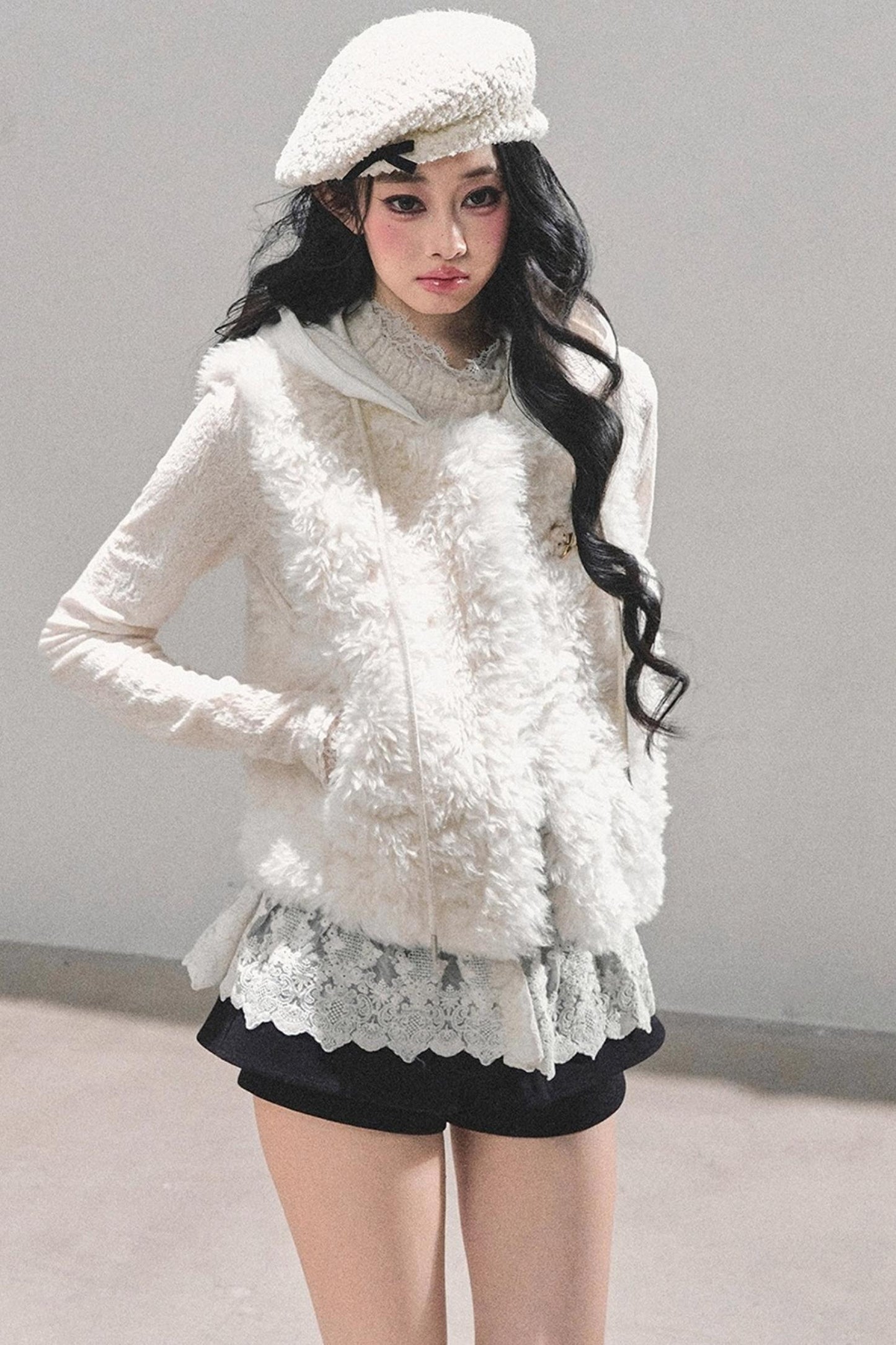 French Lamb Wool Vest Jacket
