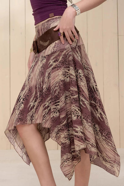 Leopard Print Fishtail Skirt