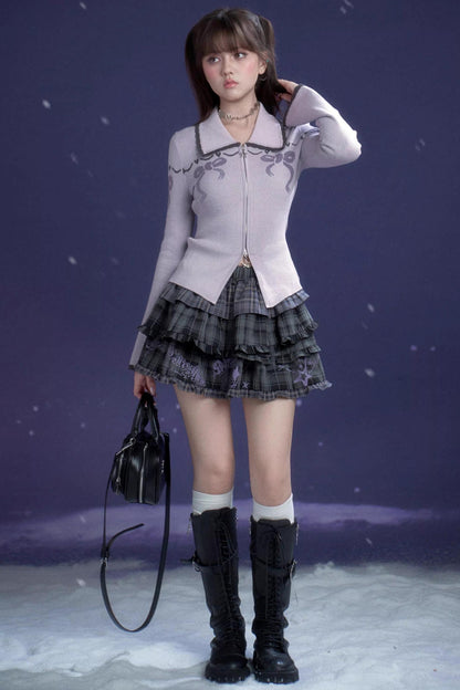 Sweet Taro Knit Cardigan