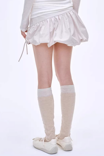 High-Gloss Two-Tone Slouch Socks
