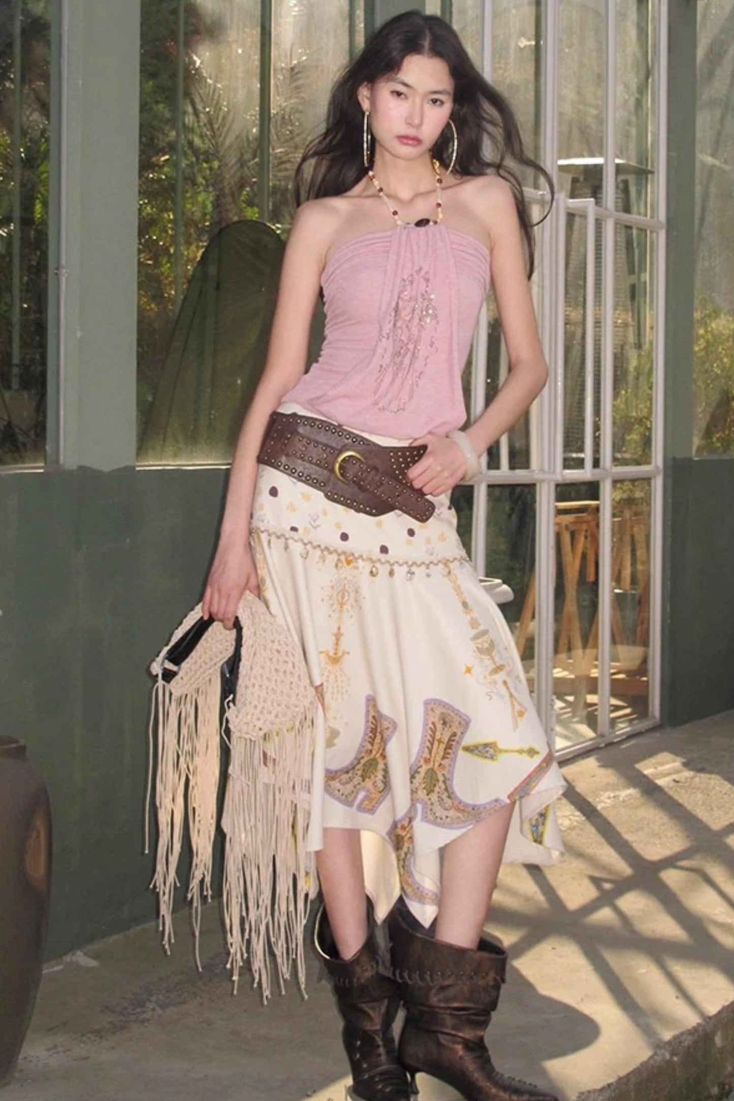 Tannite Shell Tassel Skirt