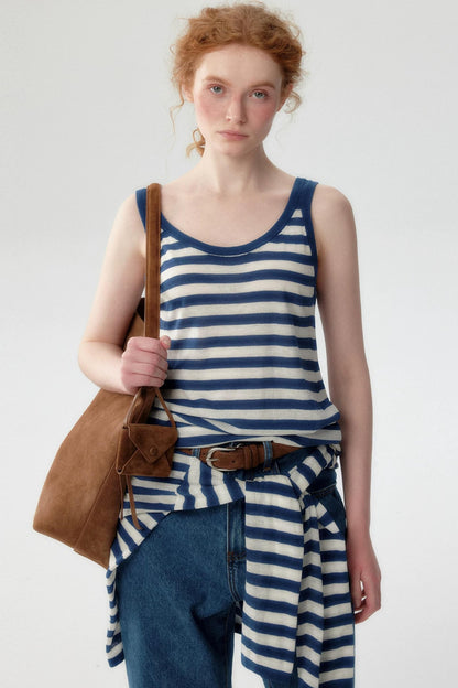 Tencel Knit Striped Two-Piece Set-Up