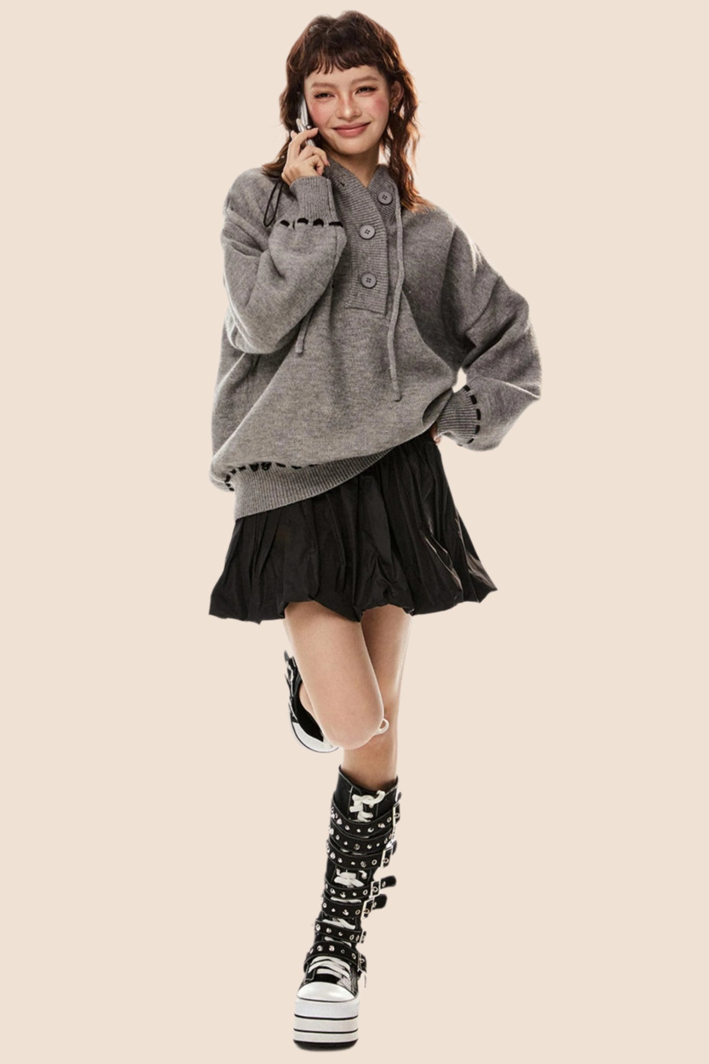 Haut à capuche avec cordon de serrage American Retro 