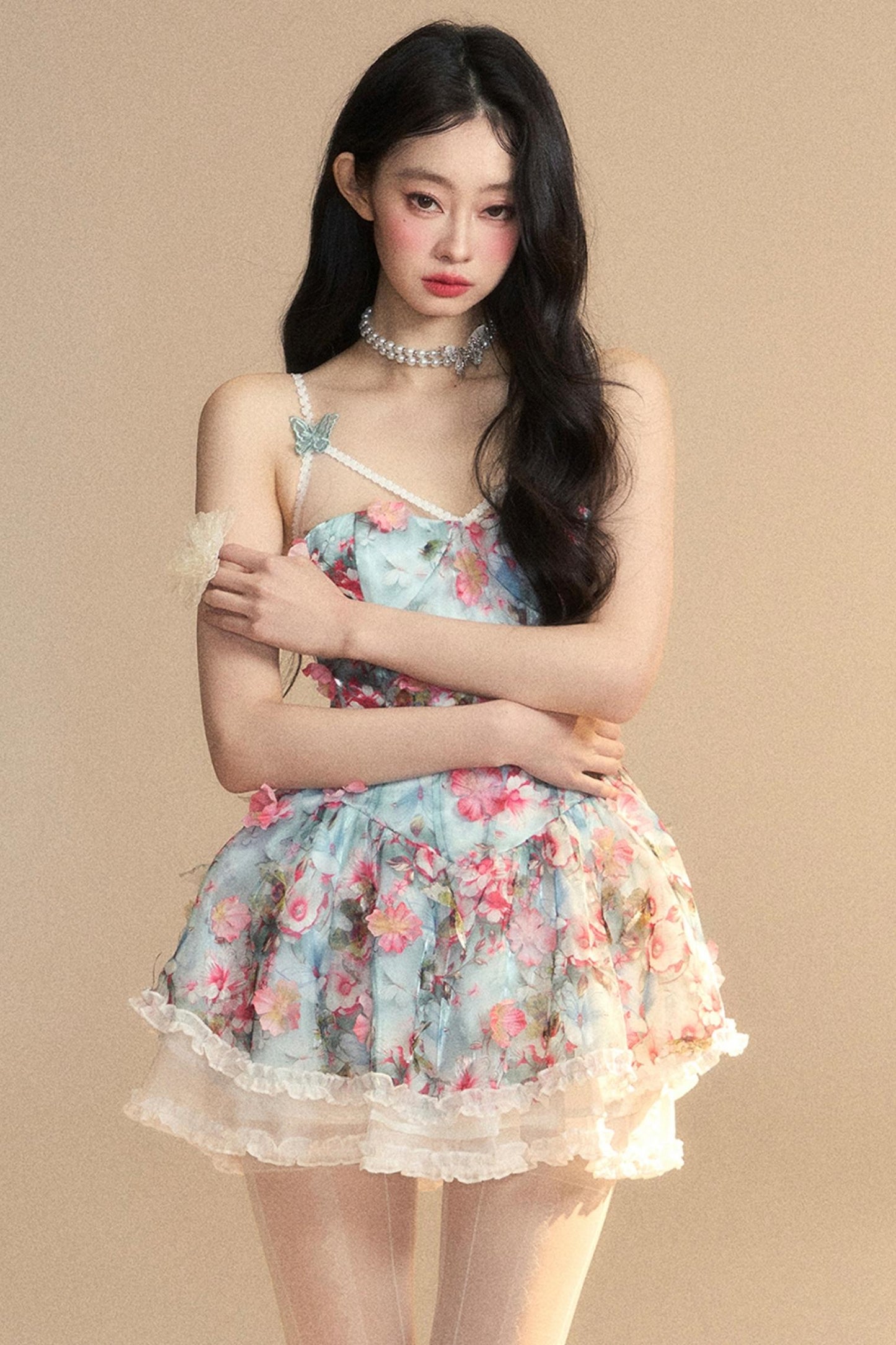 Vintage Floral Garter Dress